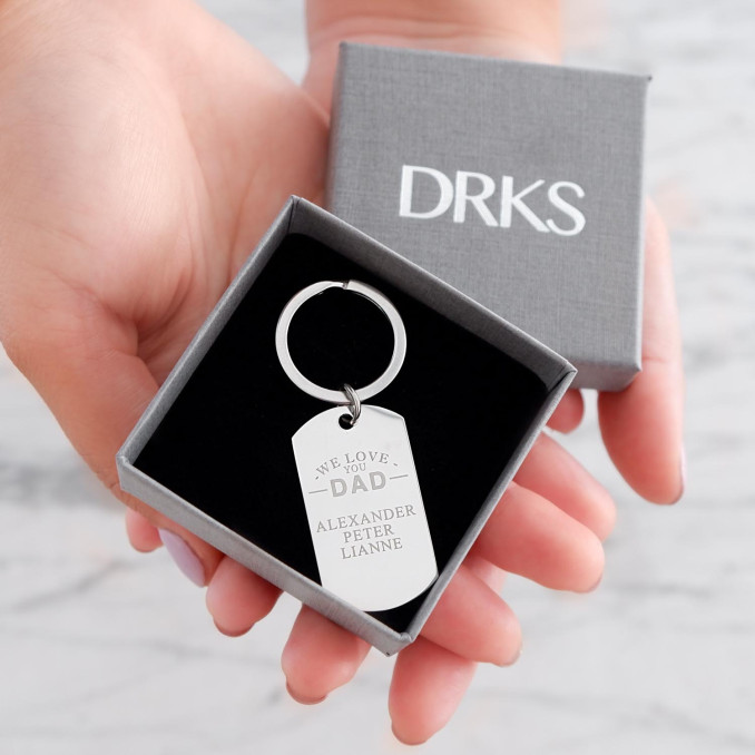 lobby handig Uiterlijk Sleutelhanger met naam - We love you dad! | Shop DRKS