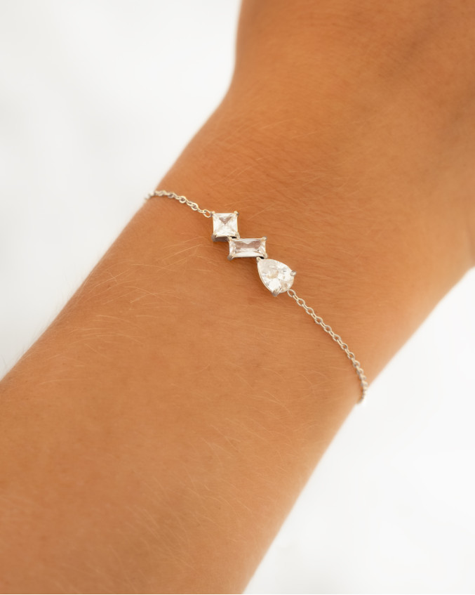 Armband met steentjes triple