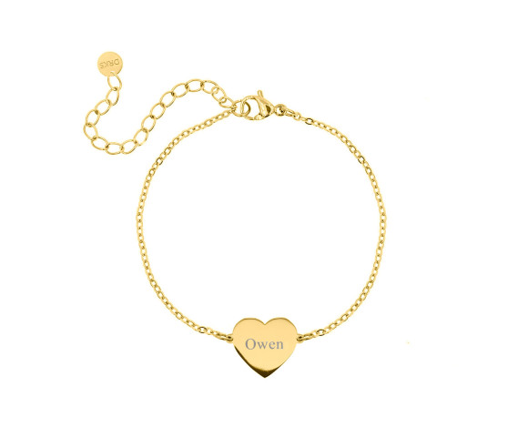 Graveerbare armband love goud kleurig