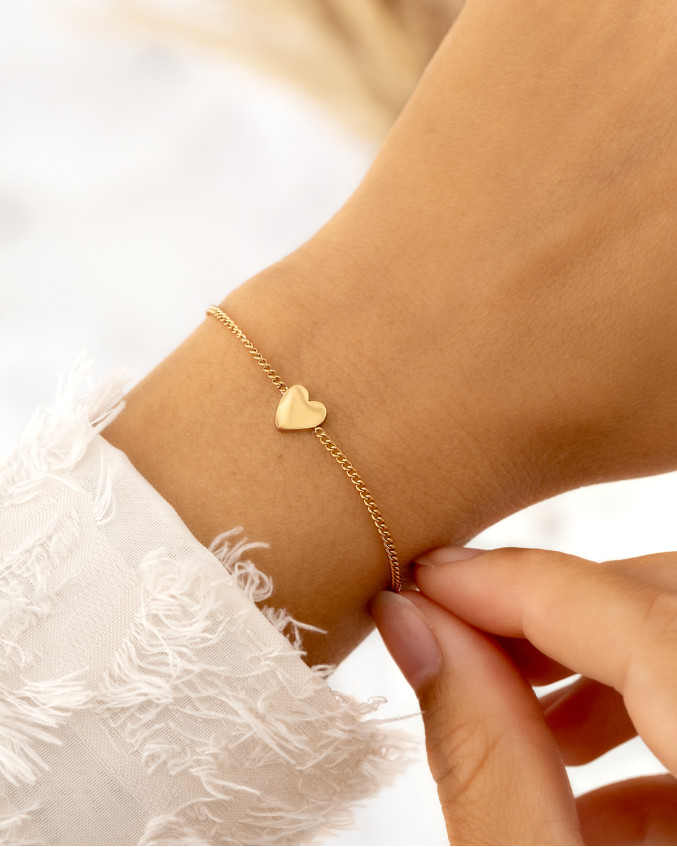 Gouden hartjes armband