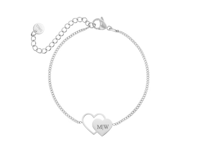 Graveerbare armband duo love