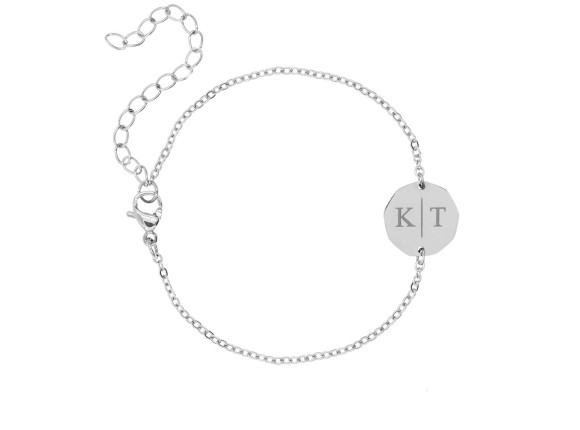 Twee initialen armband