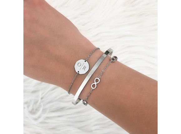 Twee initialen armband