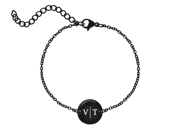 Graveerbare Armband Rond kleur zwart