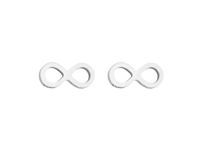 ontwerper Wonen Laster Oorbellen infinity teken zilver | Stainless steel oorbellen | DRKS