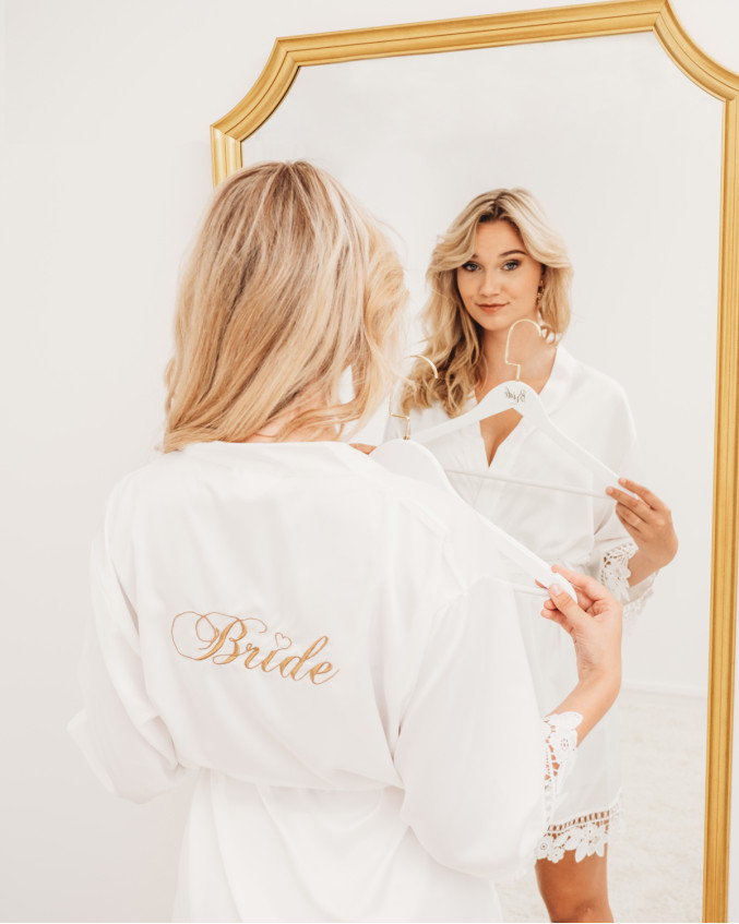 tellen Hertogin venijn B-Choice Kimono Bride met kant | Bruid badjas | DRKS.nl