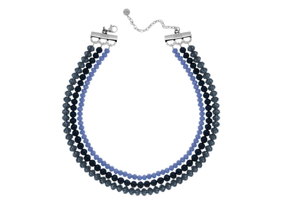 Ketting met parels blauw