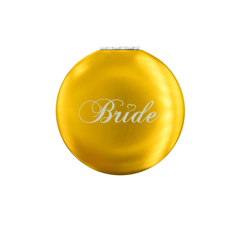 Gouden handspiegeltje met Bride 