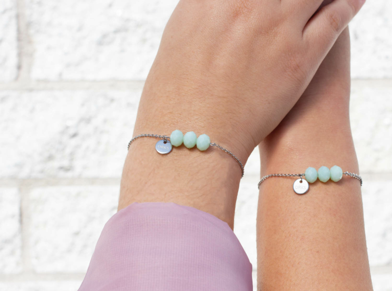 Charming bracelet in het mint bi