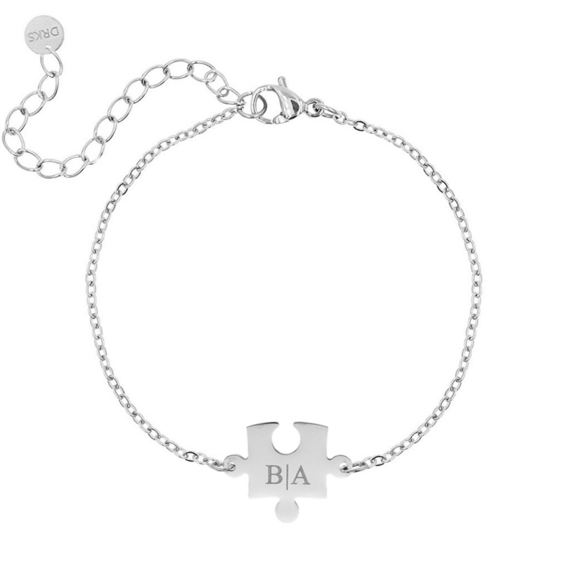 Puzzel armband met gravering