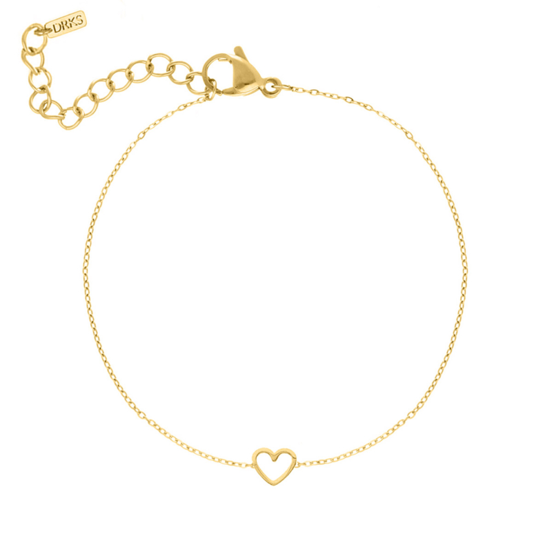 Kids bracelet minimal heart goldplated