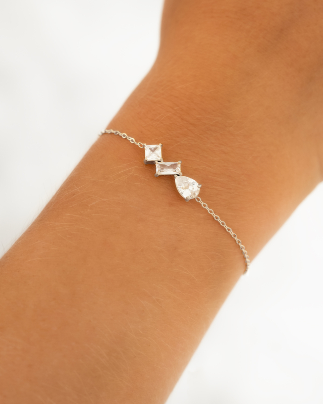 Armband met steentjes triple