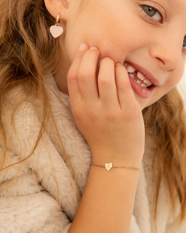 Gouden kids sieraden met hartjes