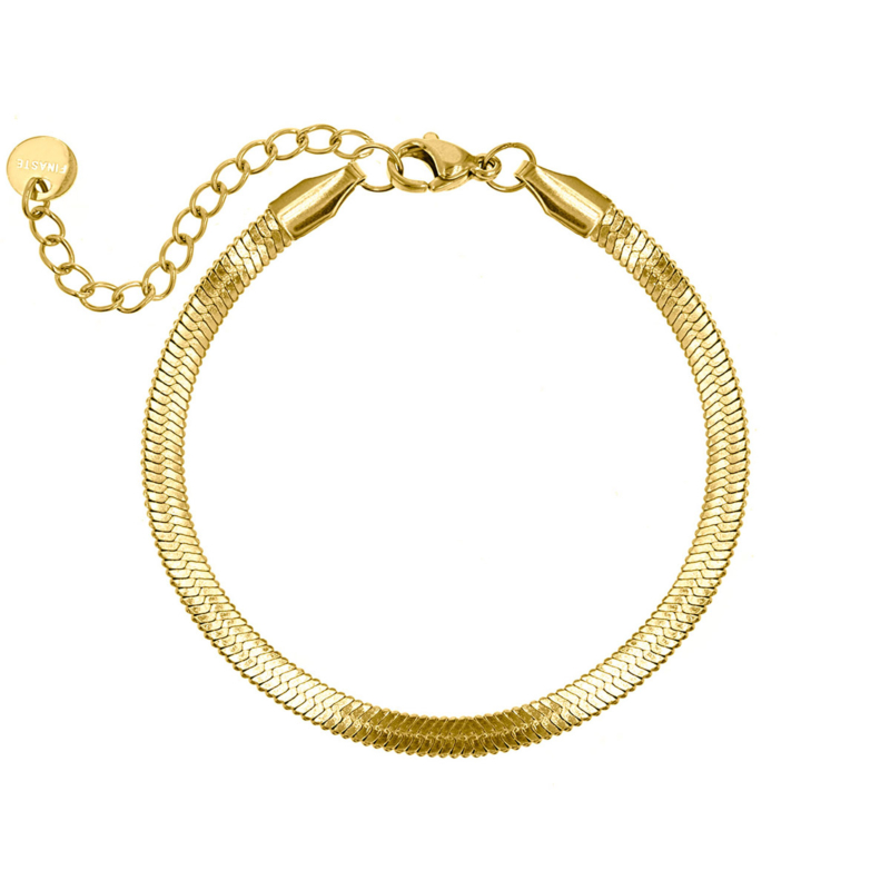 Plat armbandje gold plated 