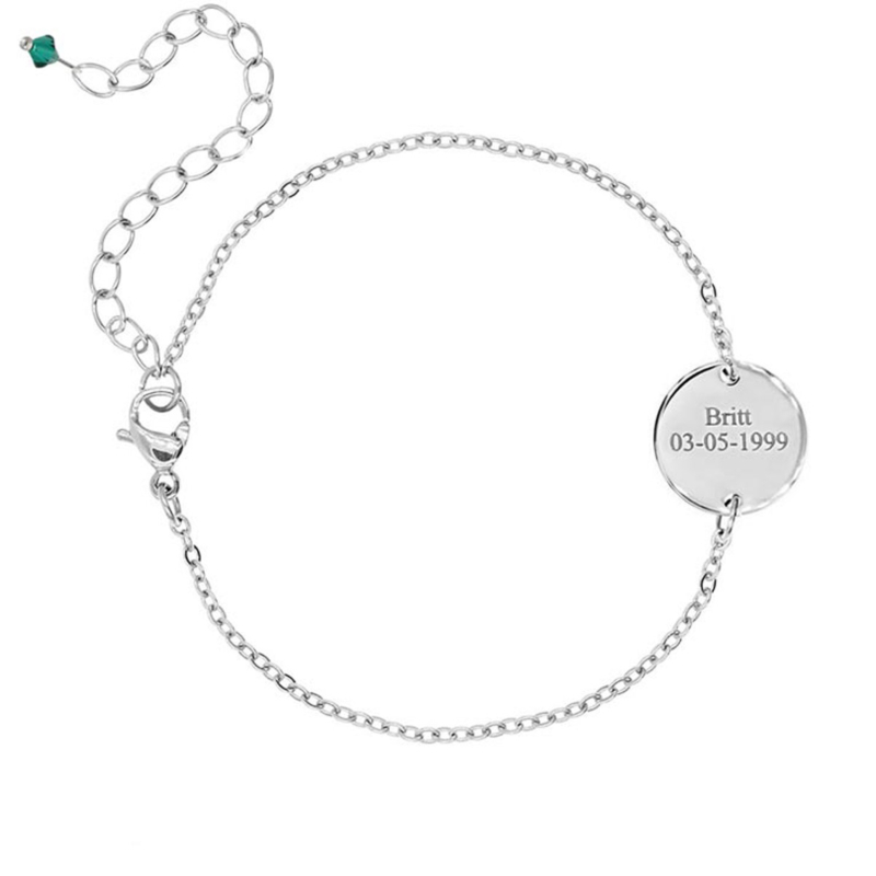 Graveerbare armband birthstone