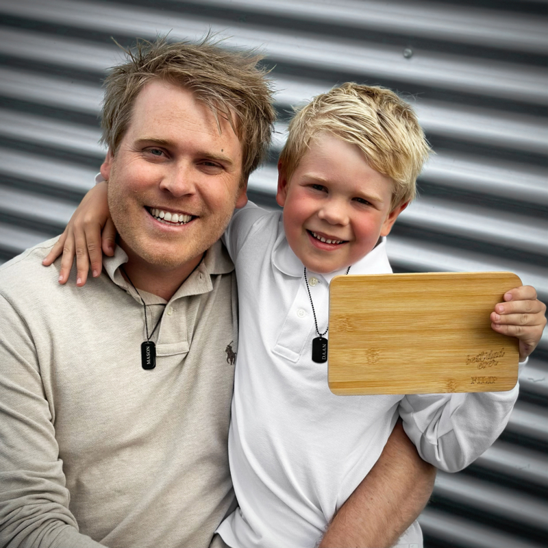 Serveerplank met naam - best dad