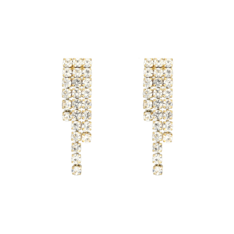 Tennis earrings luxury goud kleurig