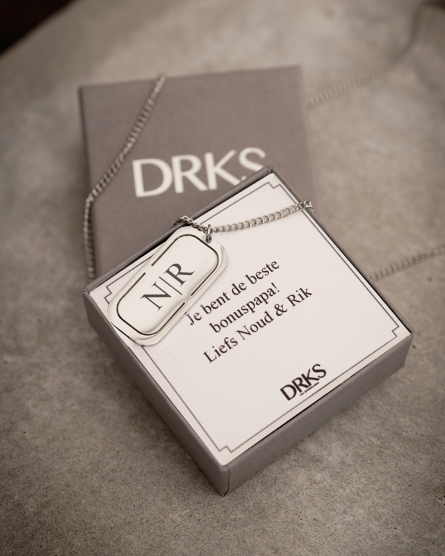 Graveerbare tag ketting heren