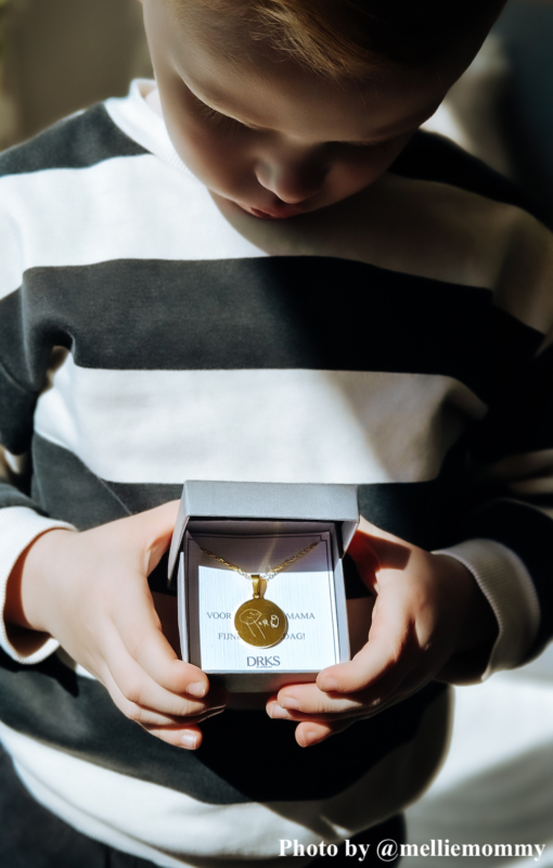 Ketting Kindertekening Goudkleurig