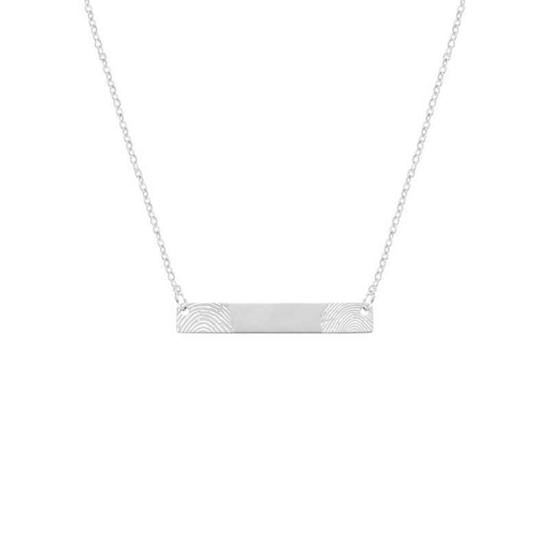 Bar ketting met twee vingerafdrukken