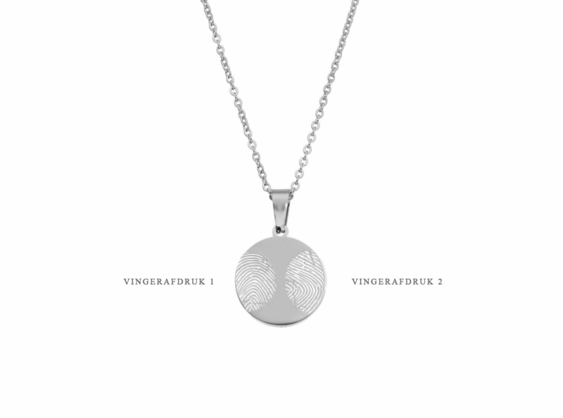 Ketting met 2 vingerafdrukken