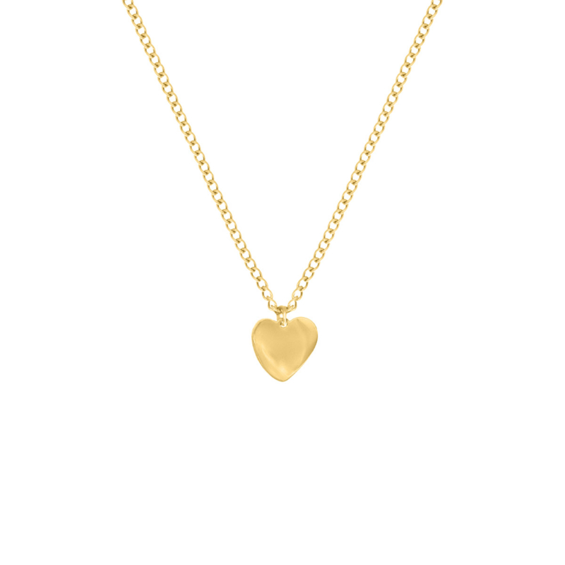 Kinder ketting heart goudkleurig