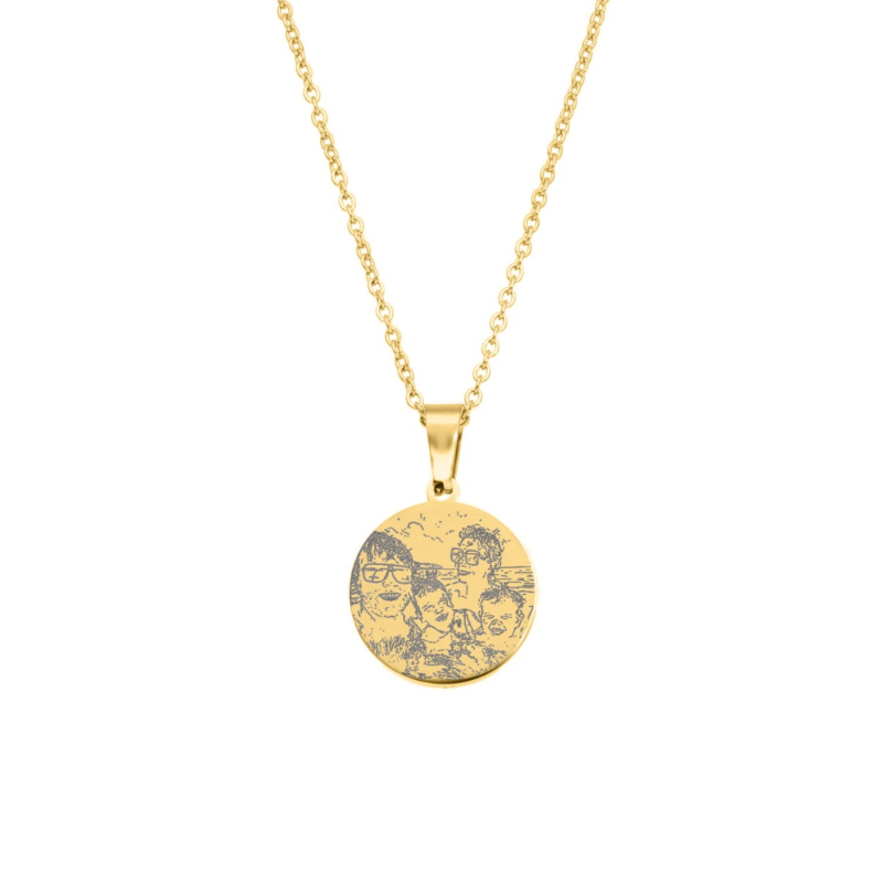 Gouden ketting met foto