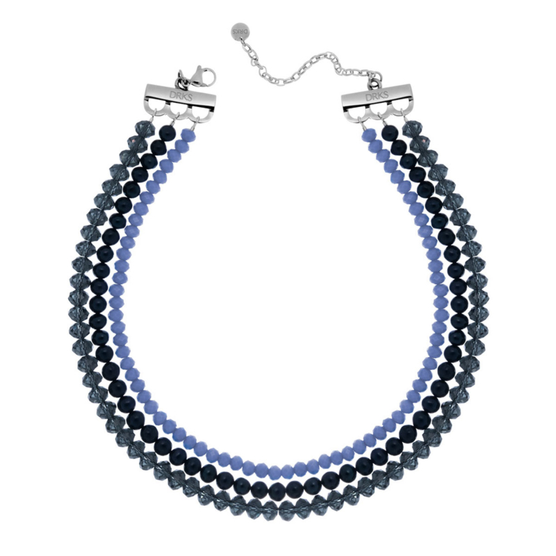 Ketting met parels blauw