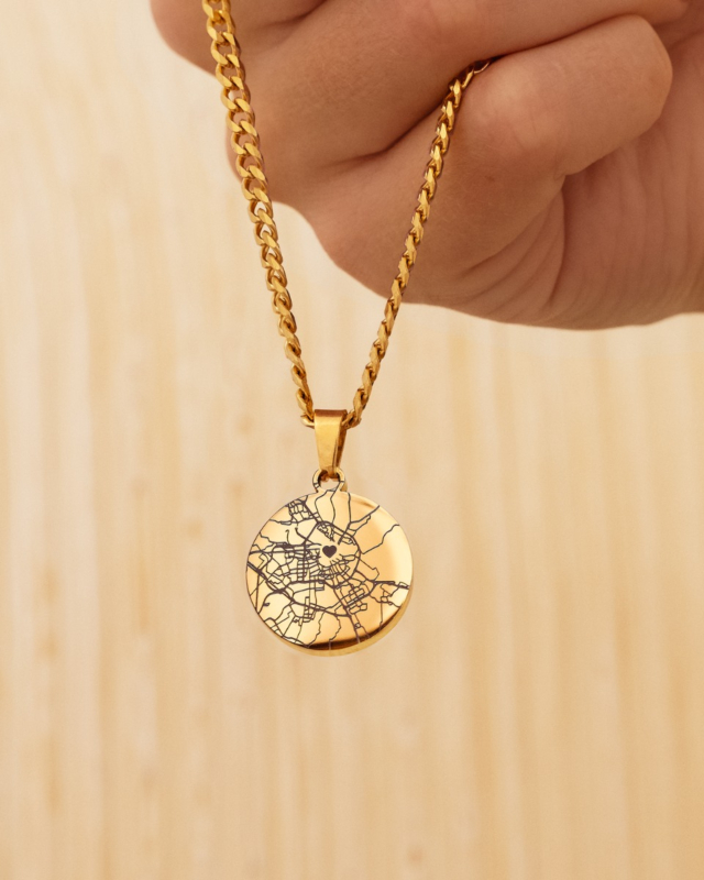 Gouden where we met heren ketting