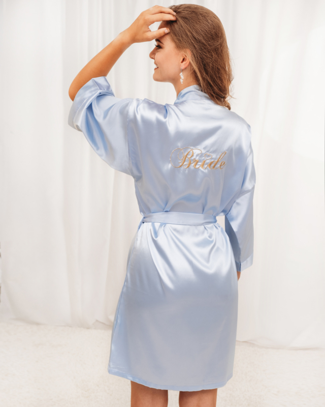 Blauw bride kimono