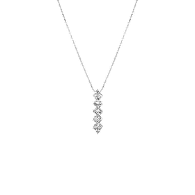 Zilveren elegante sparkle ketting