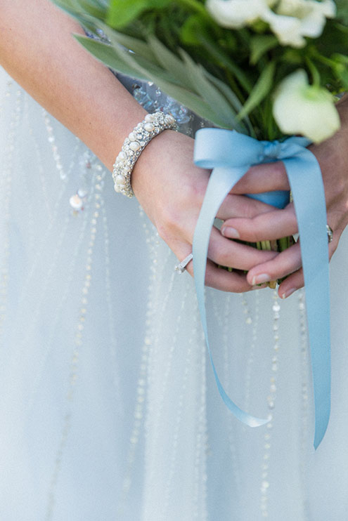 armband met blauwe details 