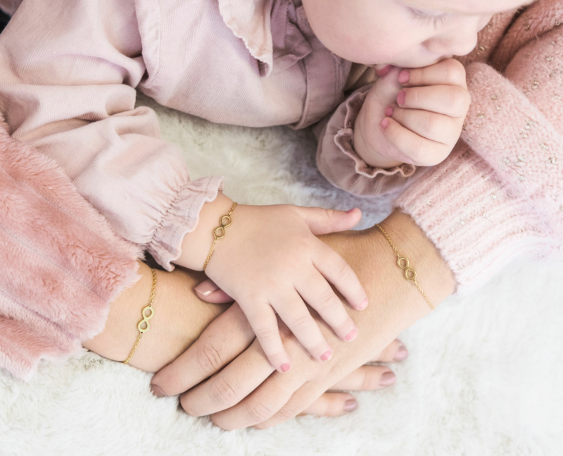 Stainless Steel Armbandjes in het goud met infinity teken