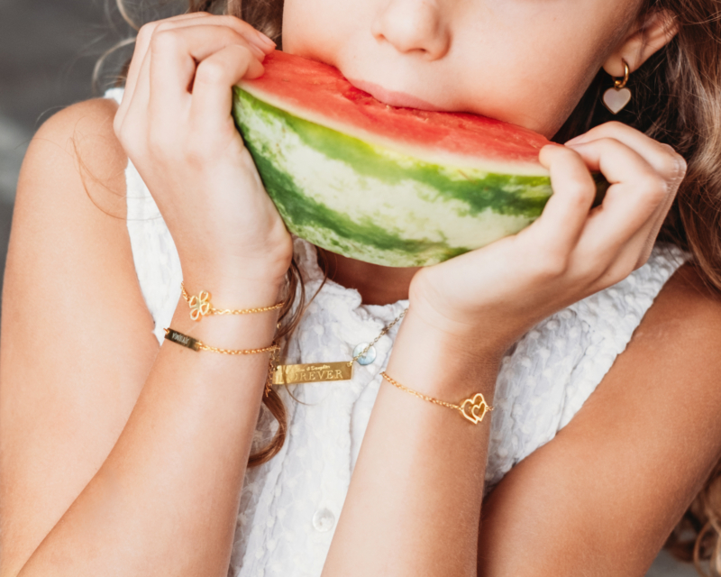 Klavertje vier armband meisje goud Kleurig