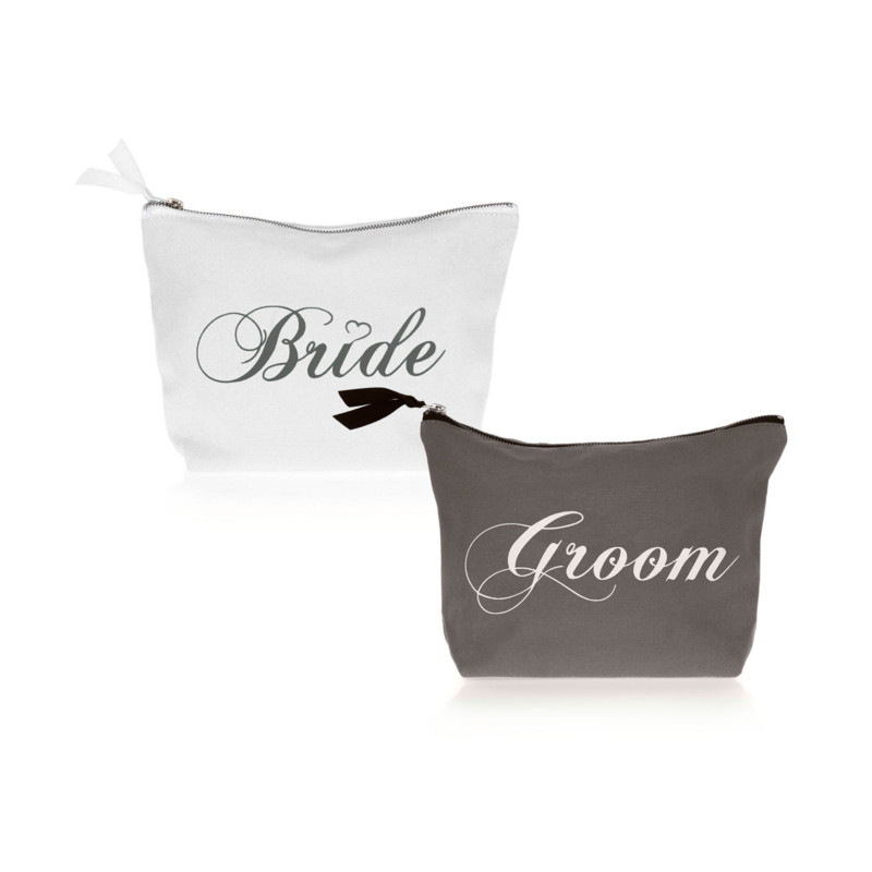 DRKS Bride & Groom Toilettassen voor bruid en bruidegom