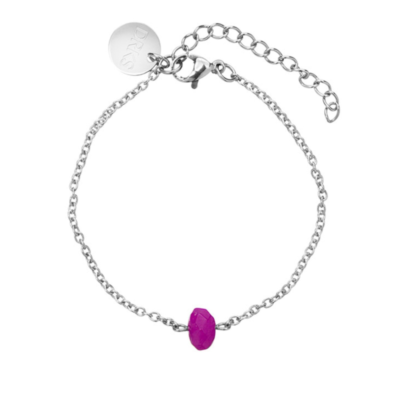 Fuchsia armband zilver