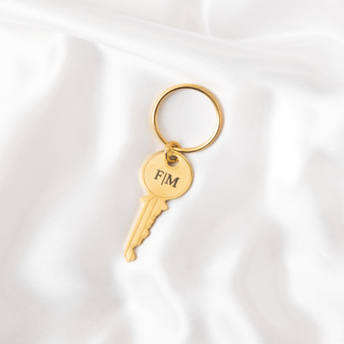 Gepersonaliseerde Key Sleutelhanger Goudkleurig