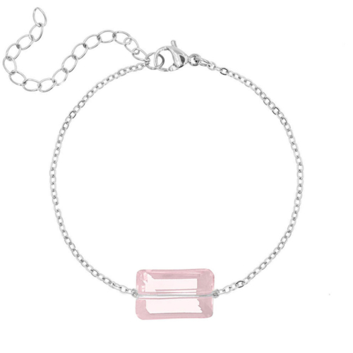 Armband met roze steen 