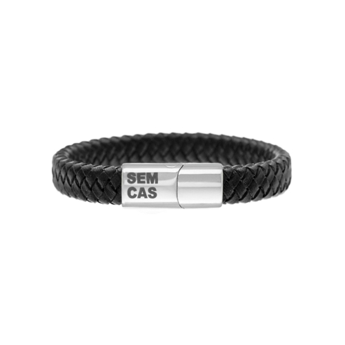 Graveerbare leren mannen armband met naam