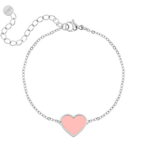 Pink heart armbandje kids