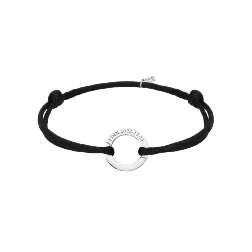 Graveerbare satin round armband