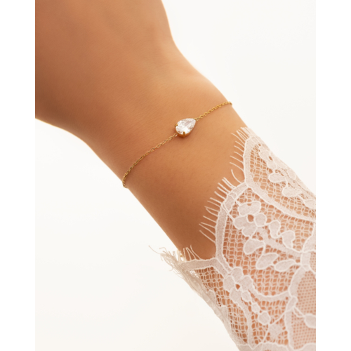 Armband crystal drop goudkleurig