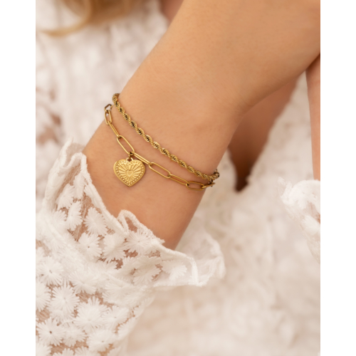 Lovely double bracelet goldplated