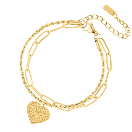 Lovely double bracelet goldplated