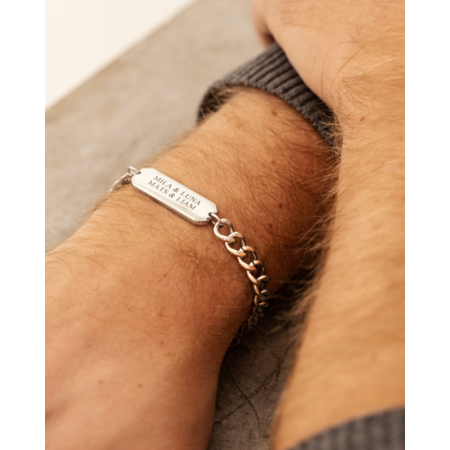 Heren armband graveerbare bar