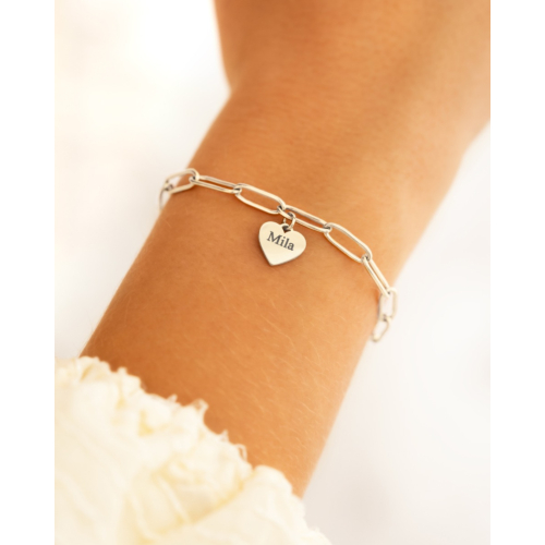 Armband met hartje graveren