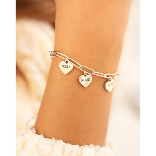 Hartjes armband met jouw gravering