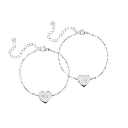 Graveerbare Moeder &amp; dochter armband love