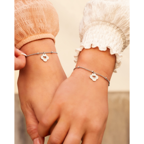 Moeder & dochter armband clover heart