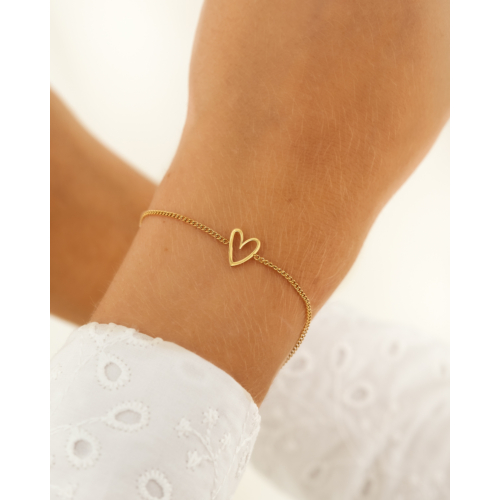 Armband met hartje goud kleurig